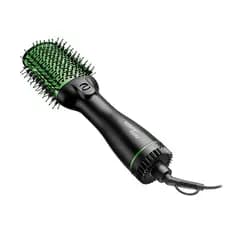 Escova Secadora Elétrica 2 Temperaturas Metálica Easy Oval 1200W  Preta Verde Taiff - 127V