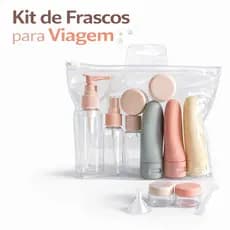 Kit Frascos Viagem 11 Peças Shampoo Sabonete Completo