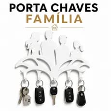 Porta Chaves de Parede Decorativo Elegante Premium Branco