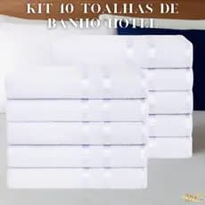 Kit 10 Toalhas De Banho Hotel, Pousada, Hostel 100% Algodão - Linha Lyra