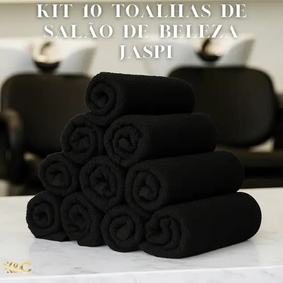 Kit 10 Toalhas de Salão de Beleza - Simples - Linha Jaspi