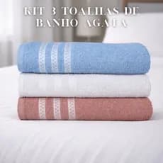 Kit 3 Toalhas De Banho Agata - 100% Algodão - Toalhas K&C.