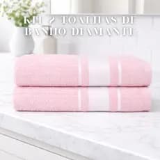 Kit 2 Toalhas de Banho Diamante - 100% Algodão - Toalhas K&C