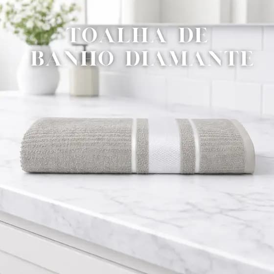 Toalha de Banho Diamante Unitária - 100% Algodão - Toalhas K&C.