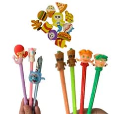 1 Unidade Caneta Ponta Fina Fofas Bichinhos Kawaii Personagens Animadas Aleatório Ou 2 Unidades de Borrachinhas Fofas