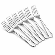 Kit 6 Garfos de Mesa Aço Inox Pesado – Talheres Refeição Fortes e Duráveis