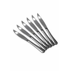 Kit 6 Faca de Mesa Aço Inox Pesado – Talheres Refeição Fortes e Duráveis