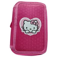 estojo box escolar hello kitty gatinho 72 canetas