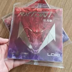 Borracha Original Loki RXTON 1 ITTF preta ou vermelha para raquetes de Ping Pong/ Tênis de mesa