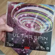 Borracha para raquete Sanwei T88 UltraSpin Profissional ITTF preta ou vermelha
