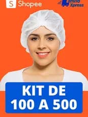 Kit com 100 a 500 Toucas Descartáveis TNT Branca | Proteção e Higiene | Uso Profissional