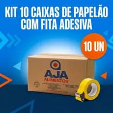 Kit Mudança 10 Caixas De Papelão 60x30x30 Seminovo Com Logo e Rolo de Fita ( MEDIDA APROXIMADA)
