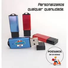Pen Drive Personalizado 4gb 8gb 16gb 32gb 64gb de Metal com Tampa PA142