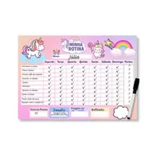 Quadro Do Incentivo Educativo Infantil Tema Unicórnio - Opfy