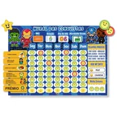 Quadro De Tarefas E Incentivo Infantil + Calendário Heróis