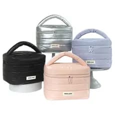Bolsa Necessaire acolchoado Grande Puffer Zíper Duplo