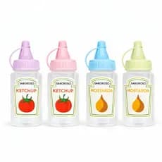 Mini Bisnaga de Molho Ketchup Mostarda com 4 unidades