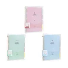 CADERNO INTELIGENTE FICHARIO CAPA LISA 60 FOLHAS A5 ~22x17cm