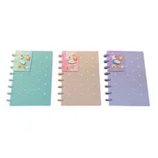 Caderno A5 - Folhas Removíveis e  Pingentes Decorativos