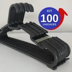 Kit 30 a 100 Cabides para roupas Cabide adulto reforçado resistente organizador de guarda roupa