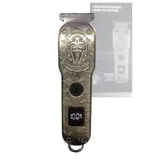 Maquina de Corte Acabamento e Barbeador Profissional Caveira Vintage com Visor Led