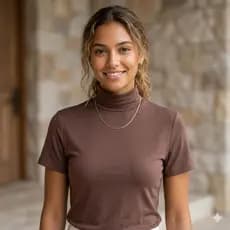 T shirt 100% algodão ,camisa feminina gola alta, lisa básica, algodão macio, camiseta feminina,sem estampa, casual.