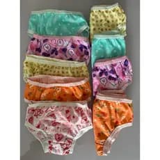 Kit  com 5 calcinhas infantil, calcinhas 100% algodão e com forro,calcinhas, estampadas,meninas 6 meses a 1 ano e meio.