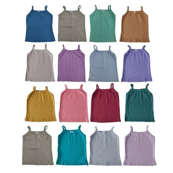 Kit 5 Blusas de Alcinha Infantil Menina 1 ao 10 Anos