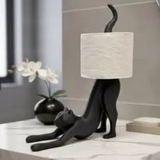 Organizador Porta Papel Higiênico Formato Gato Criativo Suporte Banheiro Lavabo Decoração Pet Friend
