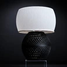 Abajur de Mesa Moderno Luxo Bicolor Luminária Decorativa Quarto Sala Escritório Moderno