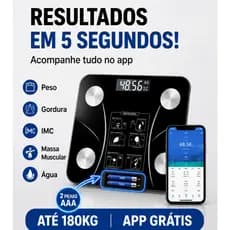 Balança Digital Balança Medidora Corporal Balança Bioimpedância Balança com pilha