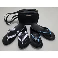 kit 2 Pares Chinelo Feminino Alcalay Ortopédico Antiderrapante + Bolsa Ajustavel