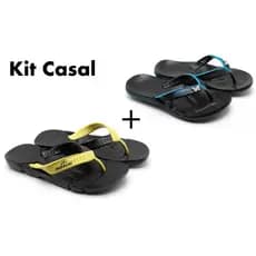 Kit Casal Chinelos Alcalay Ortopédicos Anatômicos Confortáveis