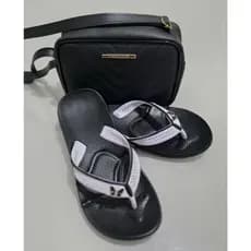 Kit Chinelo Feminino Alcalay Ortopédico Antiderrapante + Bolsa Ajustável