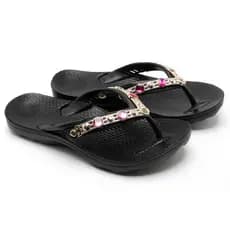 Chinelo Sandália Feminino Alcalay Anatômica Ortopédica Pedras em Resina