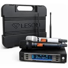 Microfone Sem Fio Leson Ew135 Duplo Profissional Alta Qualidade UHF Receptor XLR Igreja Eventos