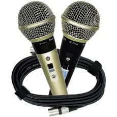 Microfone Leson SM58 Plus Profissional Dinâmico Cardioide Unidirecional Cabo XLR + Estojo