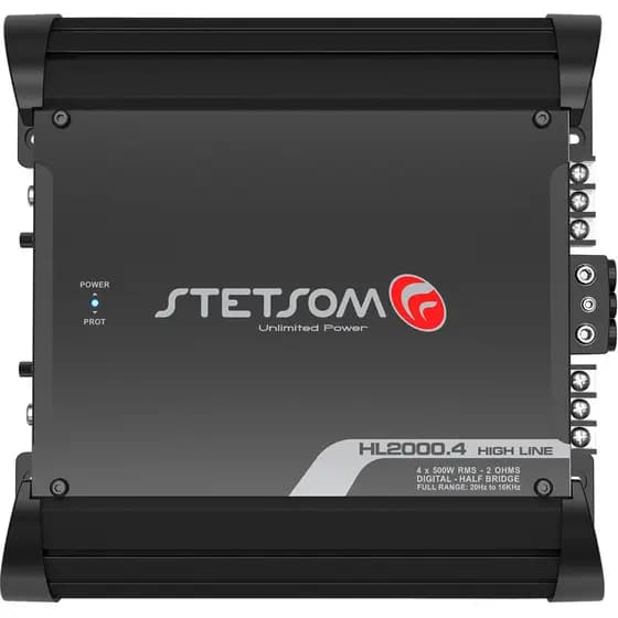 Módulo Automotivo Stetsom HL2000.4 4 Canais 2000W RMS Digital Som Automotivo 1 ou 2 Ohms