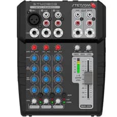 Mesa de Som Automotiva Stetsom STM0803 3 Canais Mixer Equalizador 4 Bandas 12V Profissional
