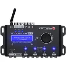 Processador Digital Stetsom STX2448BT Bluetooth DSP 4 Saídas RCA Som Automotivo STX2448 STX 2448