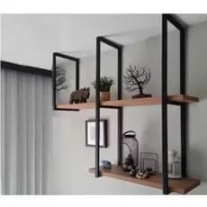 KIT PRATELEIRA LUX INDUSTRIAL 160 CM SUPORTE 67X20