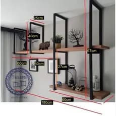 PRATILHEIRA INDUSTRIAL  LUX SUSPENSA , SUPORTES E PRATELEIRAS(INFORMA SE FOR INSTALAR NO TETO)