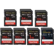 Sandisk SD Extreme Pro 200MB/s Cartão De Memória Flash 512GB 1TB 2TB