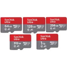 SanDisk MicroSD Ultra UHS-I 140MB/s (SDSQUAC) Cartão De Memória Flash 512GB 1TB