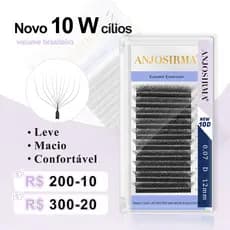 Extensão dos cílios ANJOSIRMA, Premade Fans, Super macio, Full Dense Lashes, Big Bundle, Forma 10D W, Big Bundle