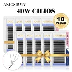 10 peças ANJOSIRMA 4D W Pestanas Fornecedores De Extensão De Profissionais Por Atacado cílios