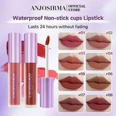ANJOSIRMA Liptint 24 Horas À Prova D'água De Longa Duração Batom Fosco Copo Antiaderente Hidratante Matiz Labial Leve Br