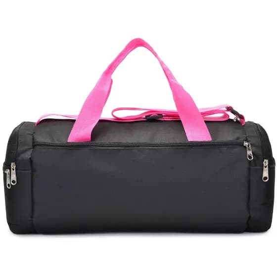 Bolsa Mochila feminina Masculina para academia Treino / Mala de Academia Bagagem Viagem Cor Preto/Rosa
