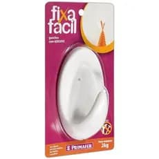 Gancho Adesivo Fixa Tam. G Branco Cart 2kg Primafer- Kit C/2