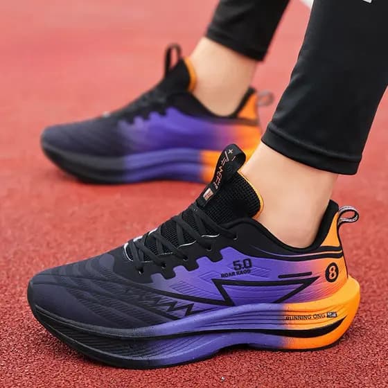 Tênis De Corrida Grandes Com Placa De Carbono , Malha Ultraleve E Respirável , Versátil , Tamanhos 34-45